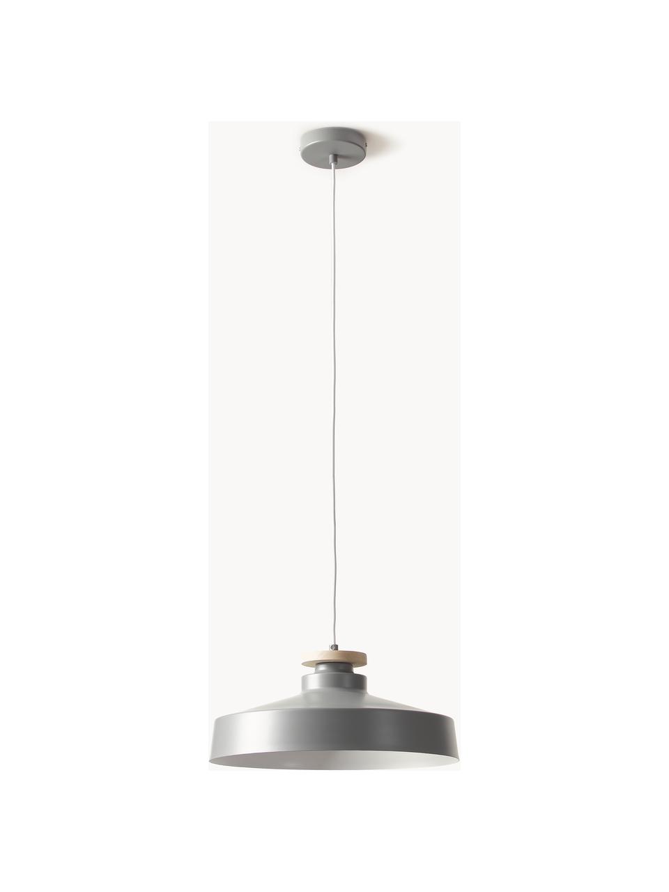 Lampa wisząca w stylu scandi Malm, Szary, Ø 40 x W 20 cm