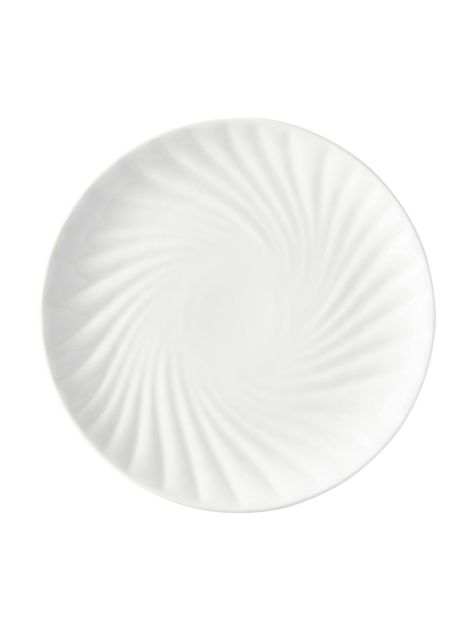 Vajilla de porcelana Malina, 4 comensales (12 pzas.), Porcelana, Blanco brillante, 4 comensales (12 pzas.)