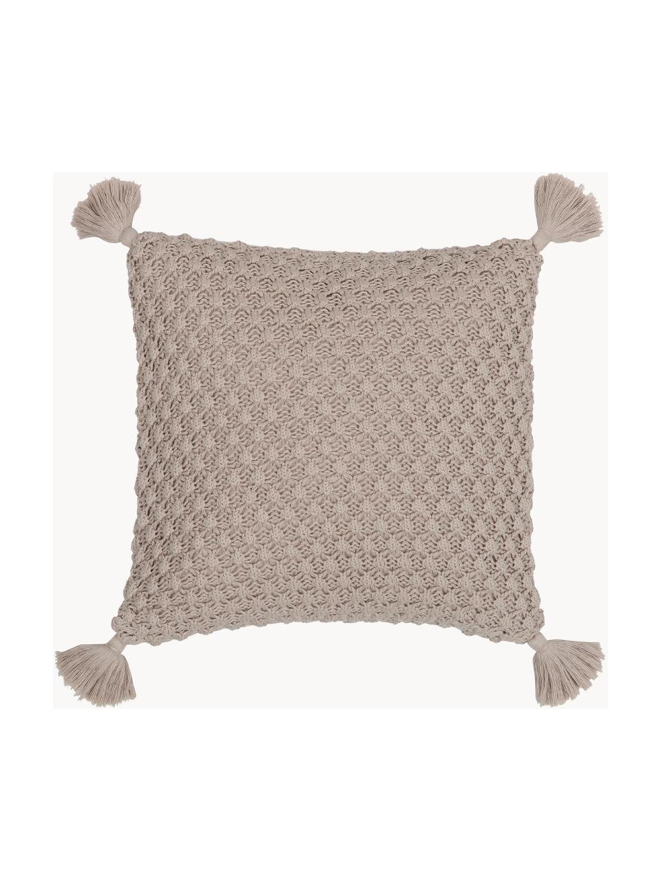 Housse de coussin tricotée 50x50 beige Astrid, 100 % coton peigné

Le matériau est certifié STANDARD 100 OEKO-TEX®, 11.HIN.00050, HOHENSTEIN HTTI, Beige, larg. 50 x long. 50 cm