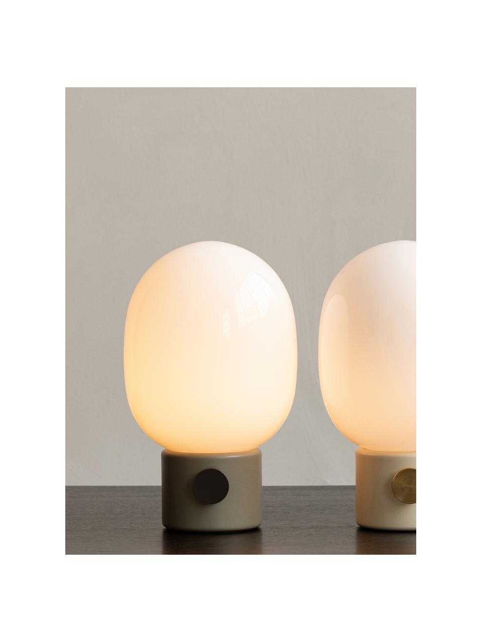 Lampe à poser avec port USB et intensité variable JWDA, Blanc, beige, Ø 15 x haut. 22 cm