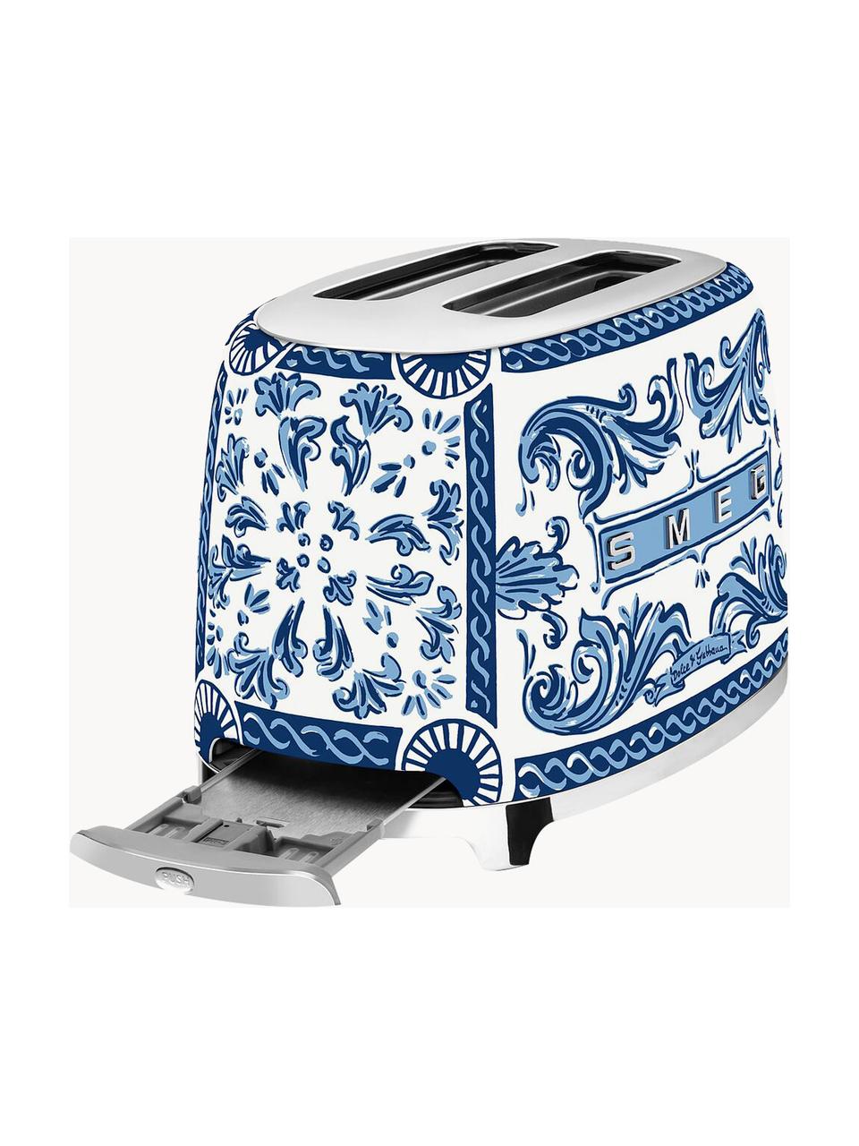 Kompakt Toaster Dolce & Gabbana - Blu Mediterraneo, Edelstahl, Blau, Weiß, B 31 x T 20 cm