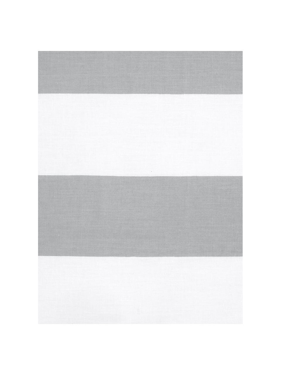 Parure copripiumino reversibile in cotone ranforce Lorena, Tessuto: Renforcé, Bianco, grigio chiaro, 200 x 200 cm + 2 federe 50 x 80 cm