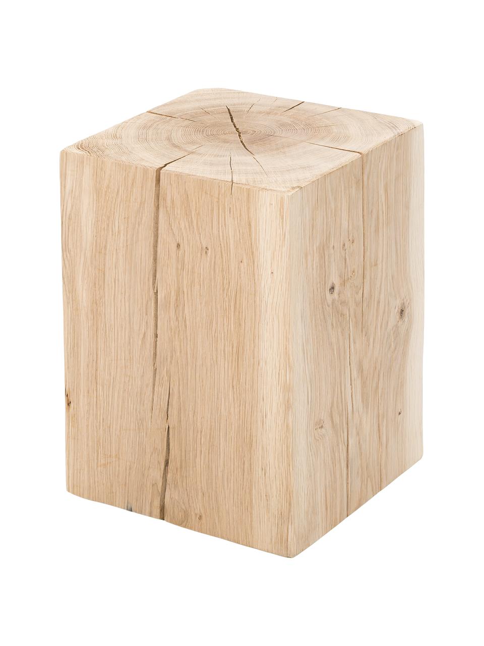 Stolička z masivního dubu Block, Dubové dřevo, Dubové dřevo, Š 29 cm, V 40 cm