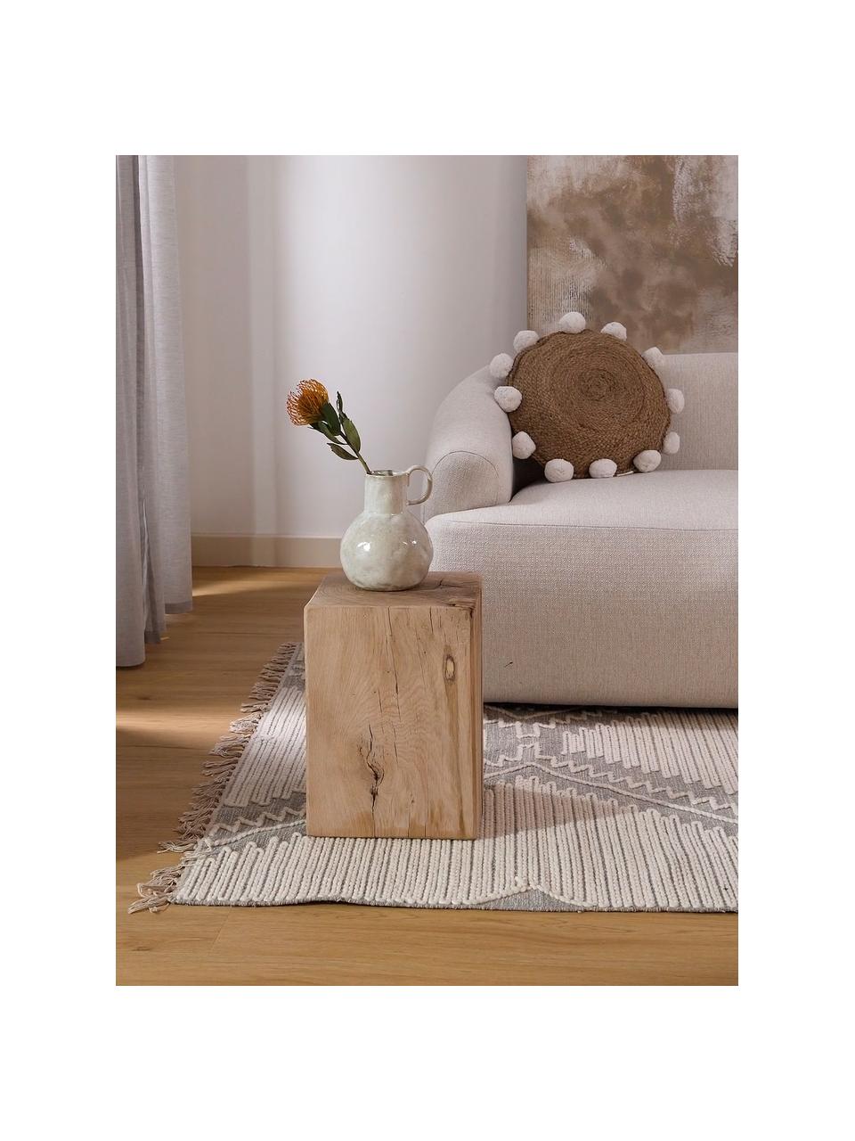 Taburetka z masívneho dubového dreva Block, Dubové drevo, Dubové drevo, Š 29 x V 40 cm