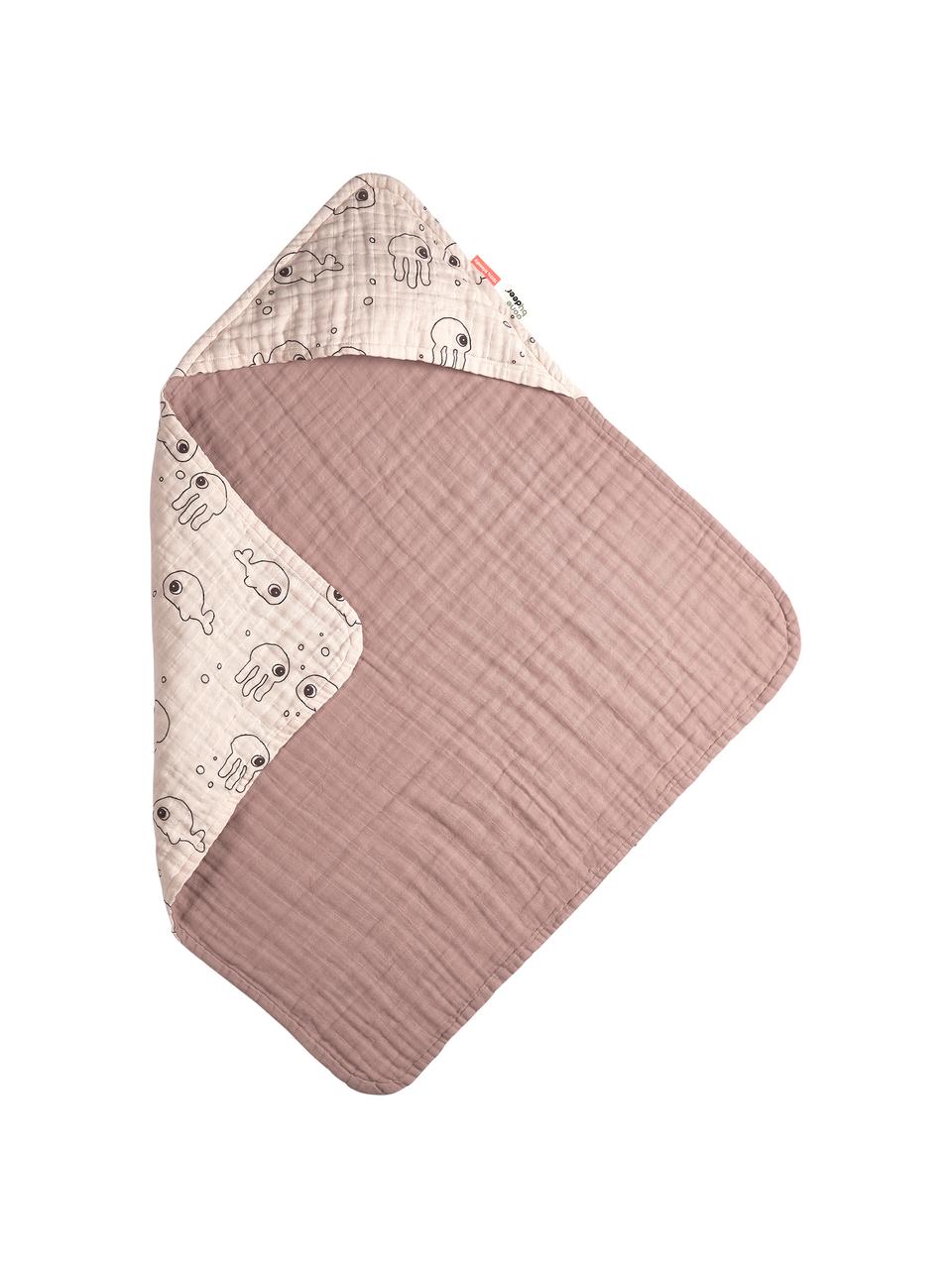 Ręcznik dla dzieci Sea Friends, 100% bawełna, certyfikat Oeko-Tex, Blady różowy, S 70 x D 70 cm