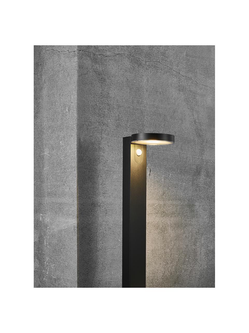 Lampada sentiero solare con sensore di movimento Rica, Paralume: materiale sintetico, Base della lampada: acciaio rivestito, Nero, Larg. 15 x Alt. 60 cm