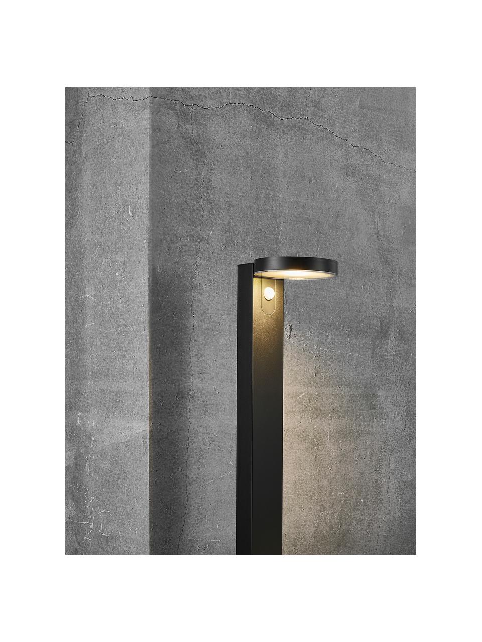 Solar padverlichting Rica met bewegingssensor, Lampenkap: kunststof, Lampvoet: gecoat staal, Zwart, B 15 x H 60 cm