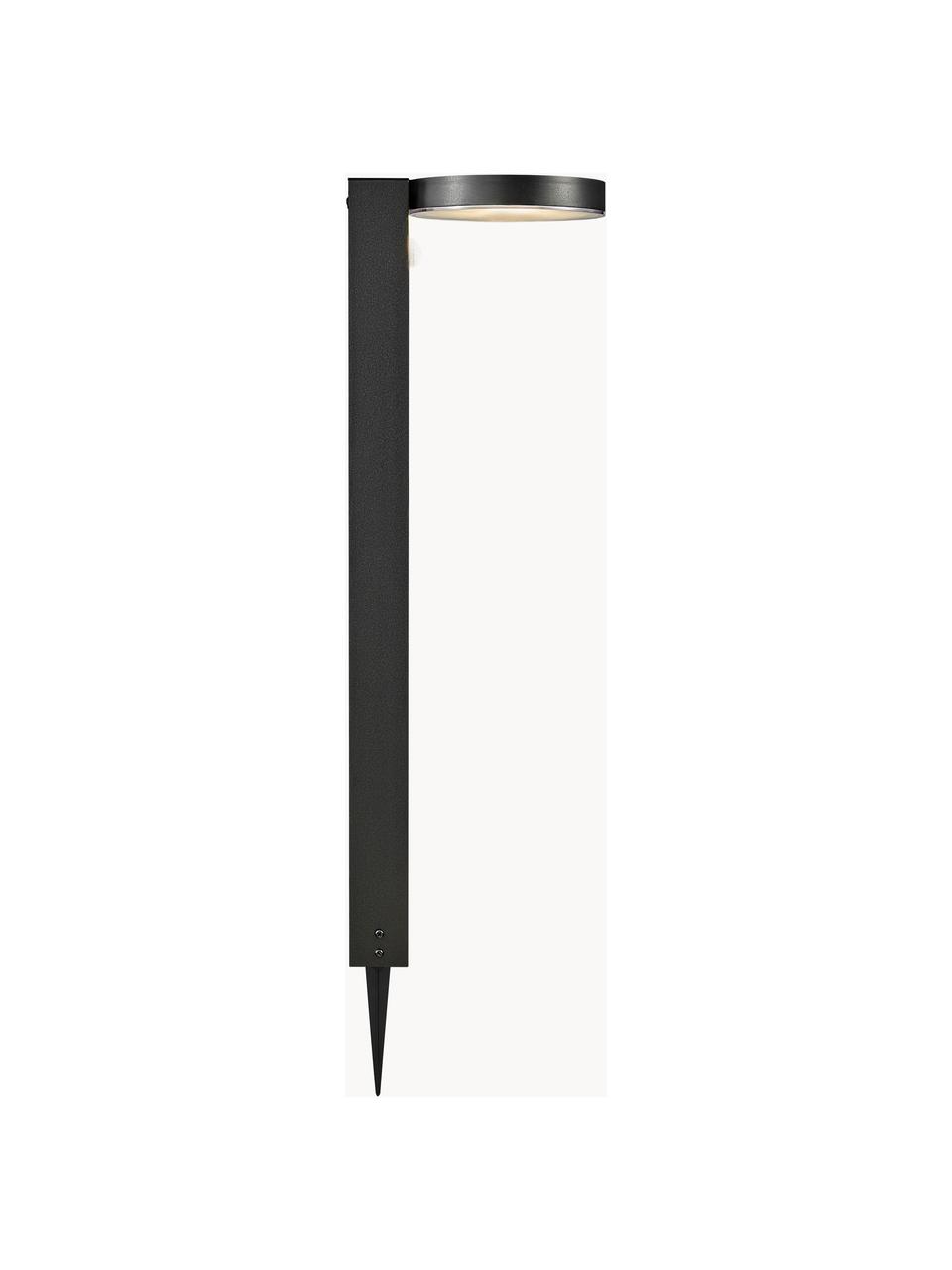 Lámpara solar de suelo Rica, con sensor de movimiento, Pantalla: plástico, Negro, An 15 x Al 60 cm