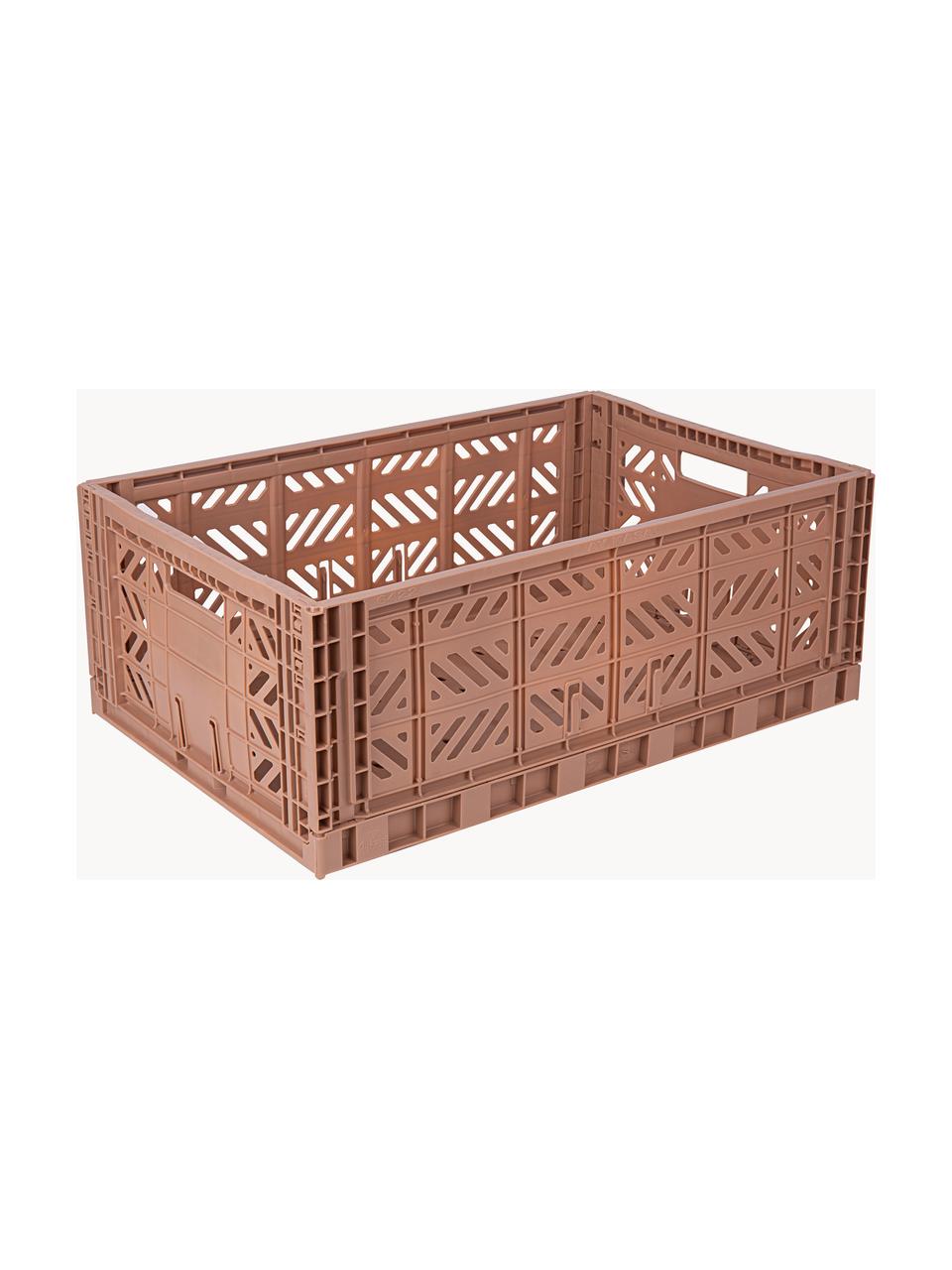 Skladacia úložná škatuľa Maxi, Š 60 cm, Umelá hmota, Nugátová, Š 60 x H 40 cm