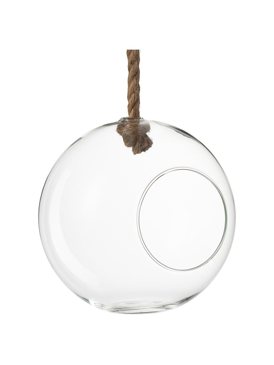 Wisząca donica  Ball, Transparentny, Ø 22 x W 22 cm