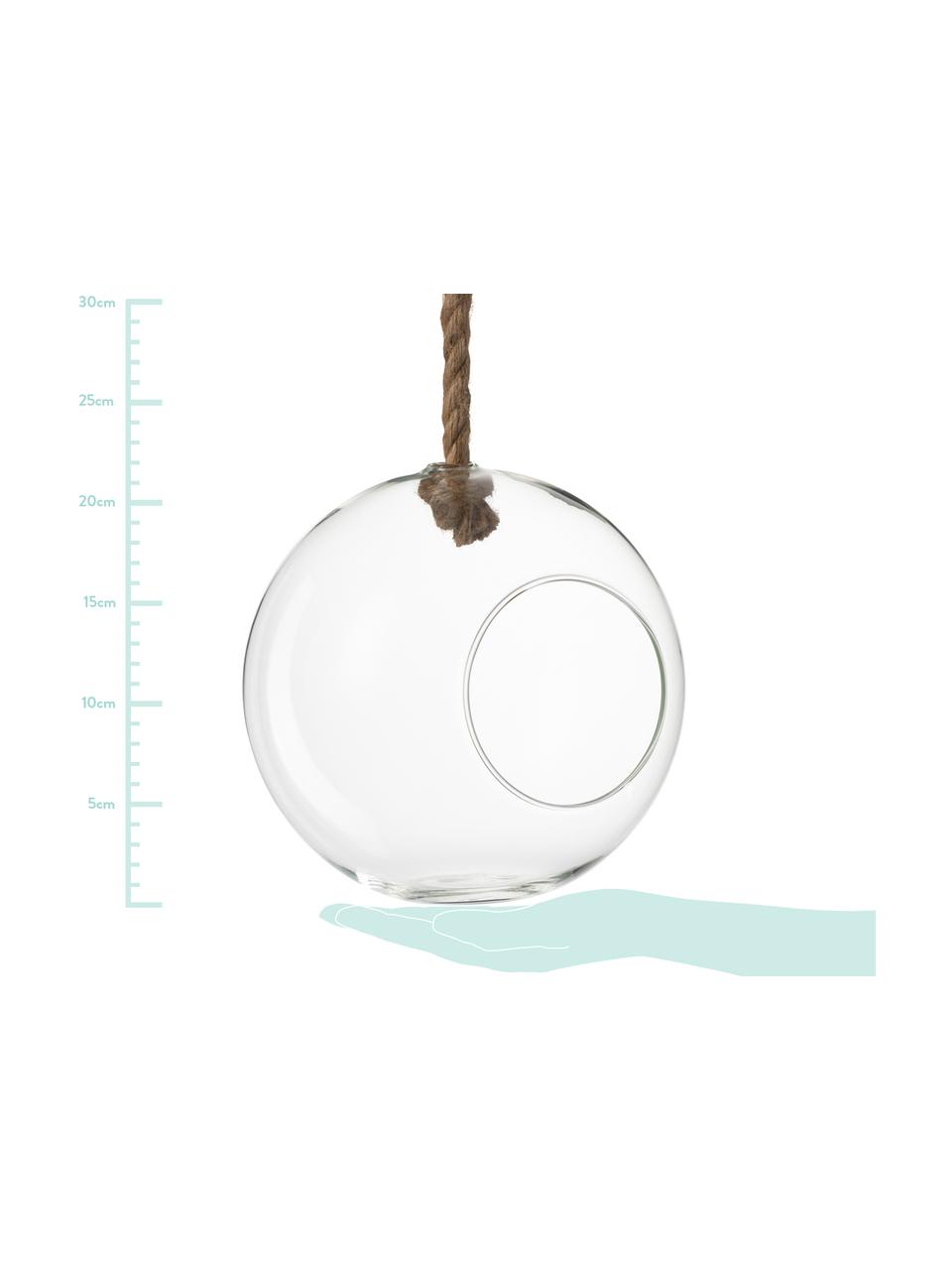 Hangende plantenpot  Ball, Transparant, Ø 22 x H 22 cm