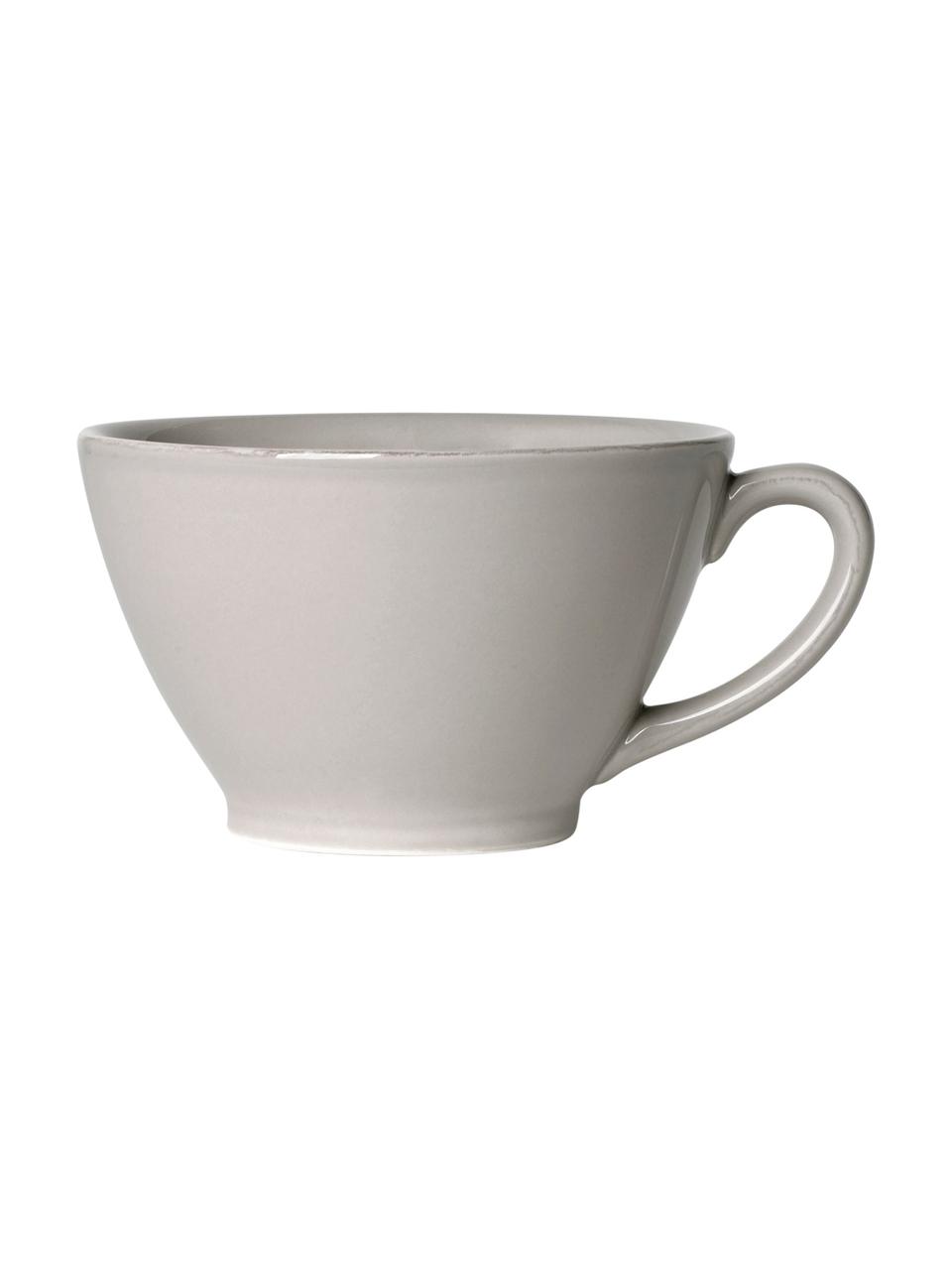 Tasse XL style rustique Constance, Grès cérame, Gris clair, Ø 15 x haut. 9 cm, 500 ml