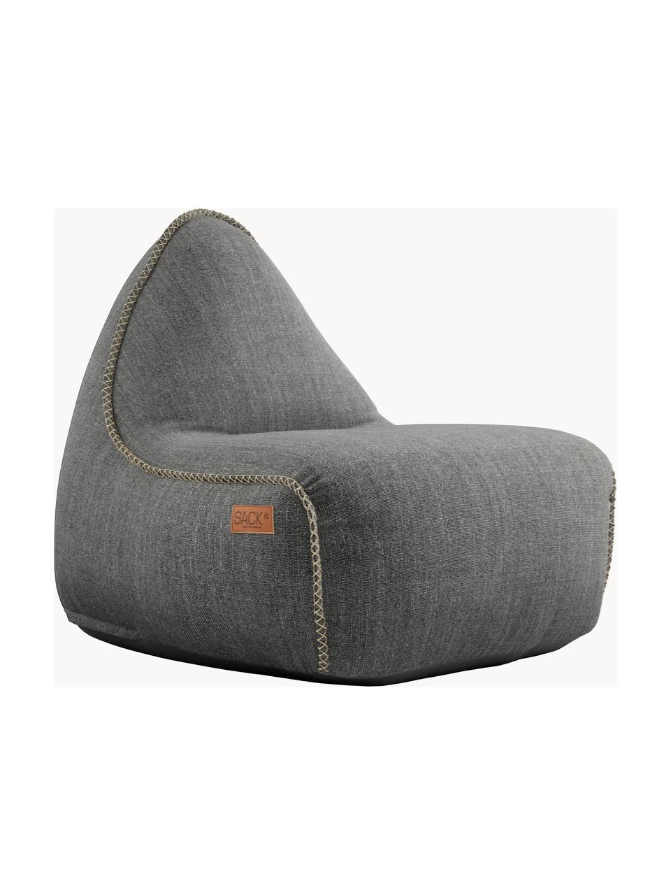 Tuin loungefauteuil Cobana, Bekleding: olefine, kunstvezel, Geweven stof donkergrijs, B 80 x D 96 cm