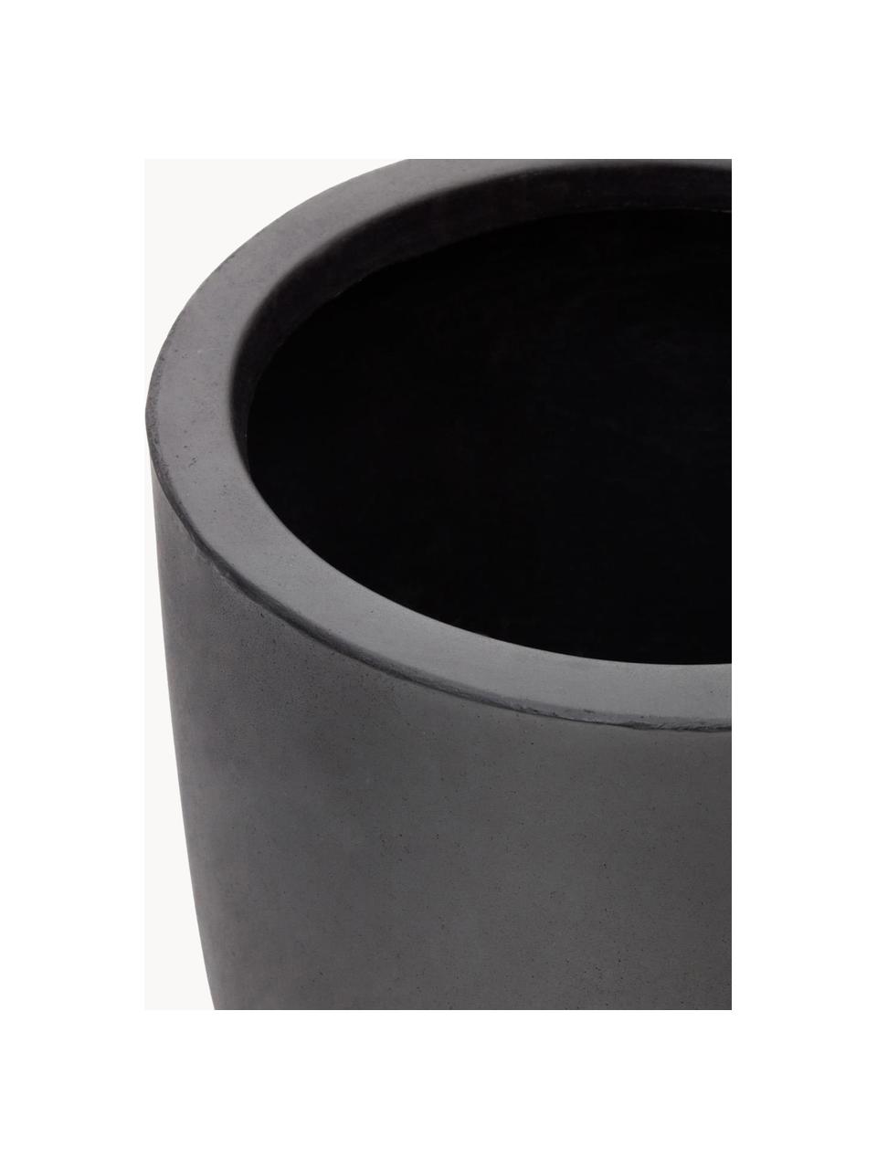 Cache-pot Aiguablava, Ø 39 cm, 100 % fibre de ciment, Noir, Ø 39 x haut. 46 cm