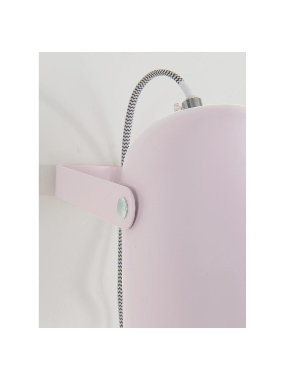 Wandlamp Iluminar met stekker in roze, Lampenkap: gelakt metaal, Roze, D 21 x H 18 cm