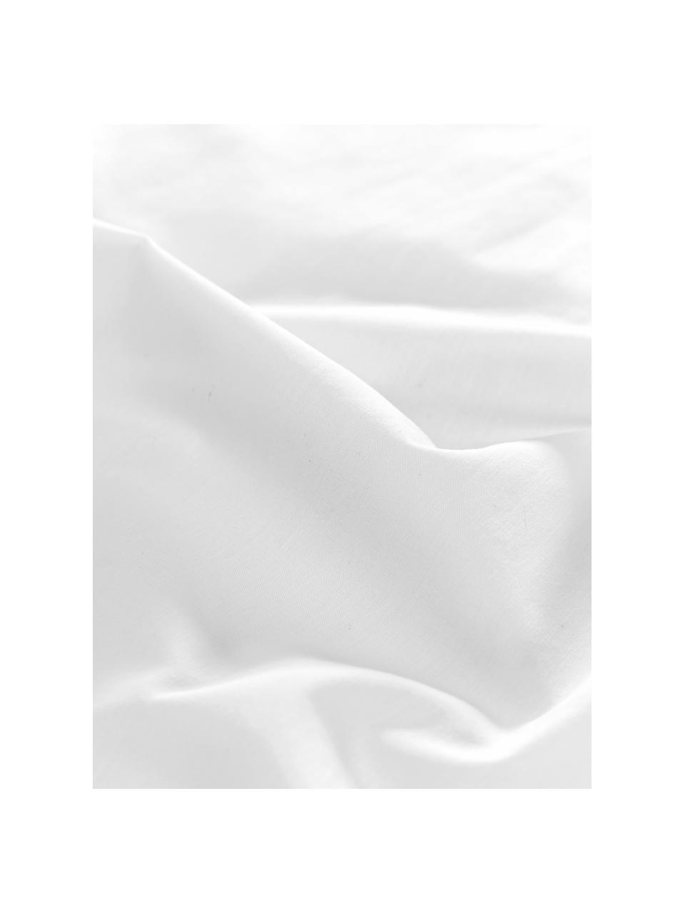 Funda nórdica de algodón con volantes Florence, Blanco, Cama 90 cm (150 x 220 cm)