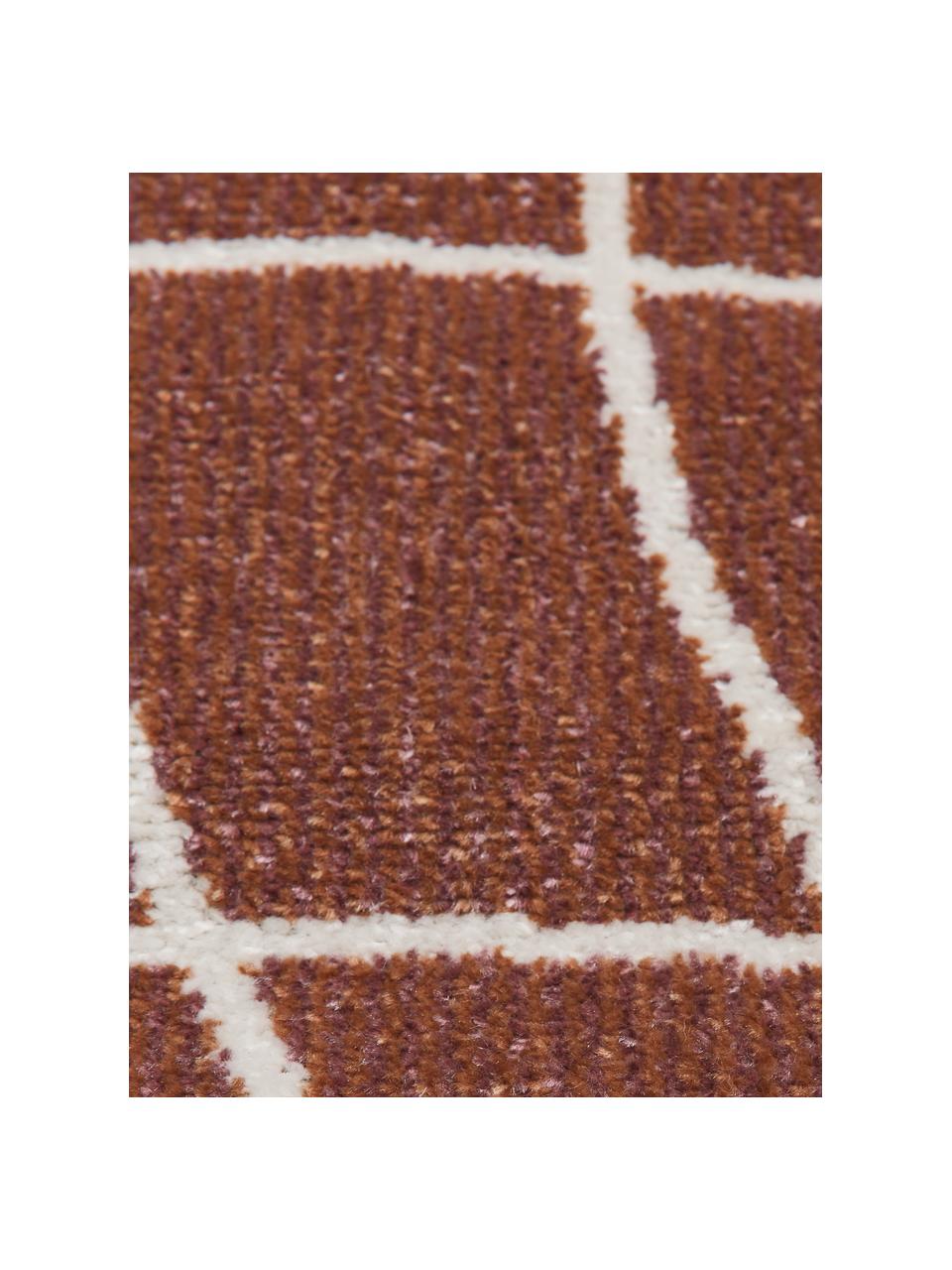 Vnitřní/venkovní koberec Lillyan, 100 % polypropylen, Rezavá, krémová, Š 80 cm, D 150 cm (velikost XS)