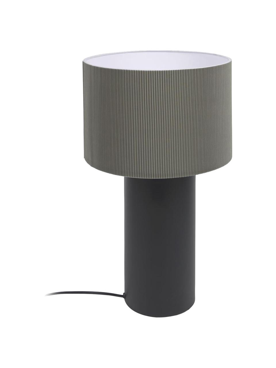 Velká stolní lampa Domicina, Tmavě šedá, černá, Ø 30 cm x V 50 cm