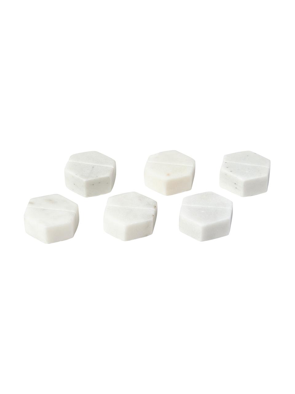Mramorový držák na kartičky Agata, 6 ks, Mramor, Bílá, mramorovaná, Š 4 cm, V 1 cm