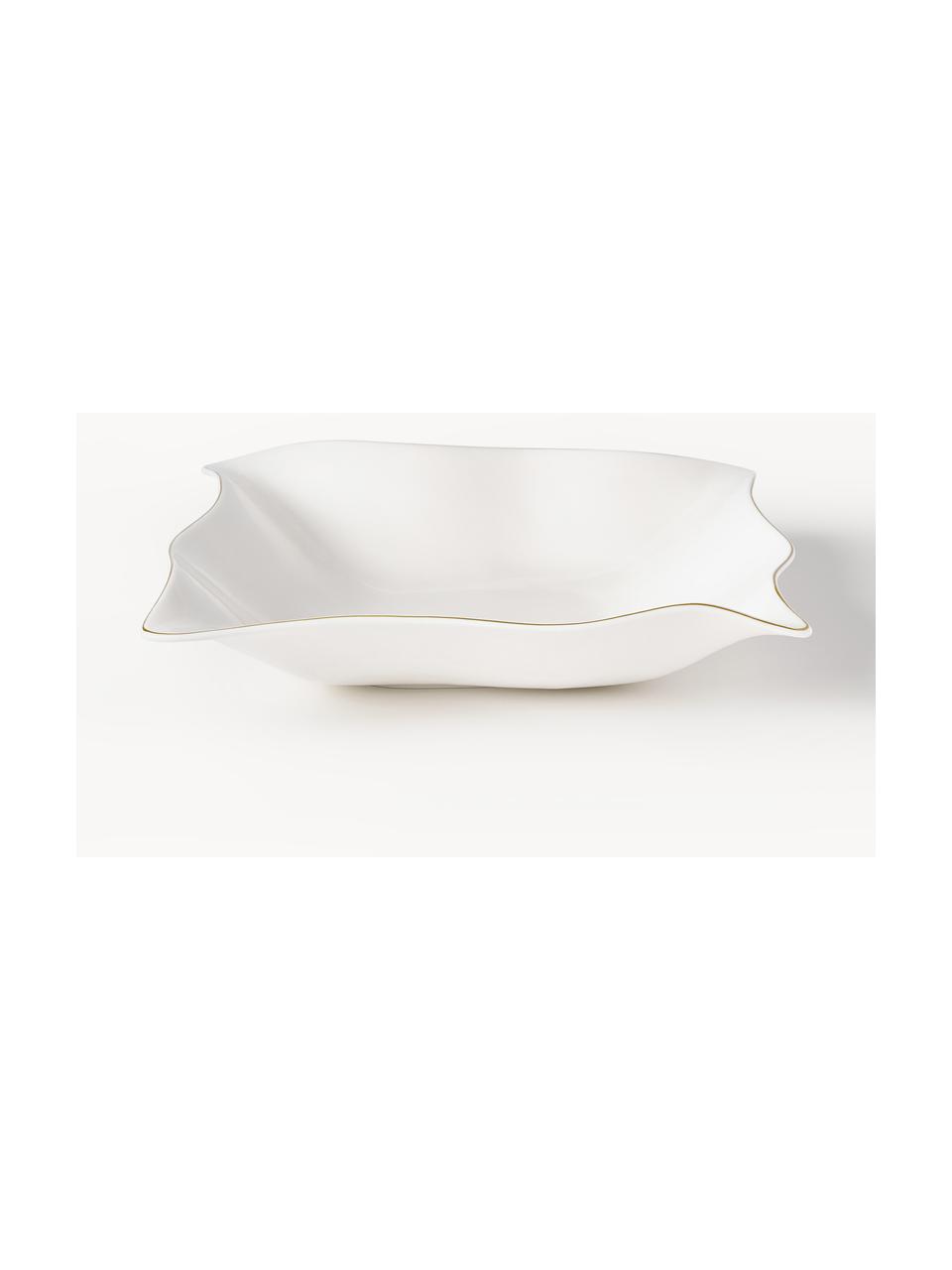 Bols décoratifs Laine, lot de 2, Porcelaine, Blanc, Lot de différentes tailles