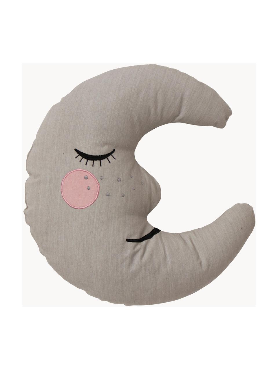 Polštář z organické bavlny Moon, s výplní, Šedá, Š 36 cm, D 42 cm