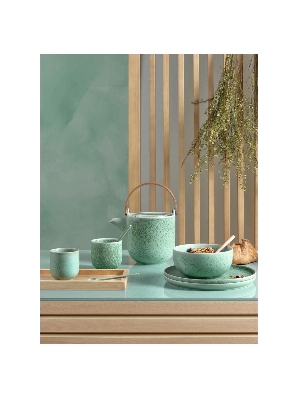 Mug en porcelaine fait main Coppa, 2 pièces, Vert menthe