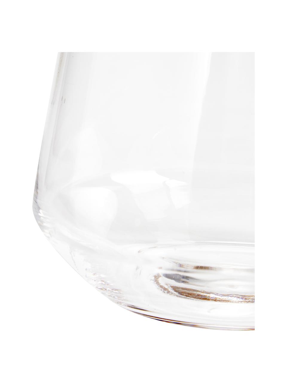 Mondgeblazen glazen vaas Joyce met goudkleurige rand, Glas, Transparant, Ø 16 x H 16 cm