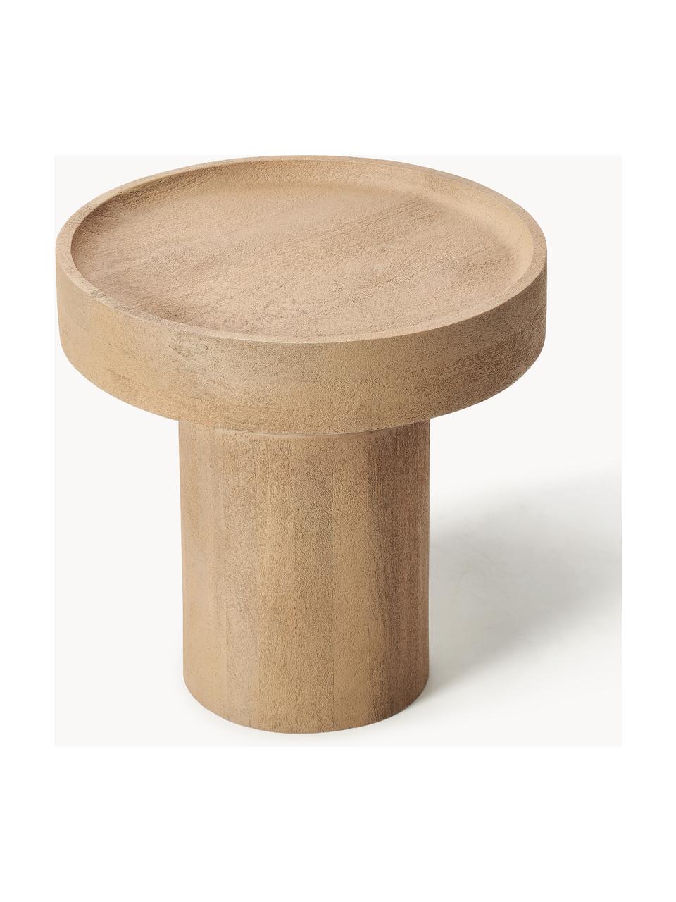 Table d'appoint ronde en manguier Benno, Bois de manguier massif, MDF, laqué

Ce produit est fabriqué à partir de bois certifié FSC® issu d'une exploitation durable, Manguier clair laqué, Ø 50 x haut. 50 cm