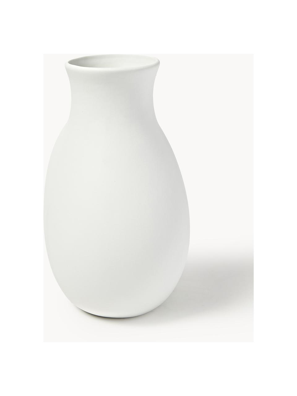 Designová porcelánová váza Headed, V 25 cm, Porcelán, Tlumeně bílá, Š 20 cm, V 25 cm