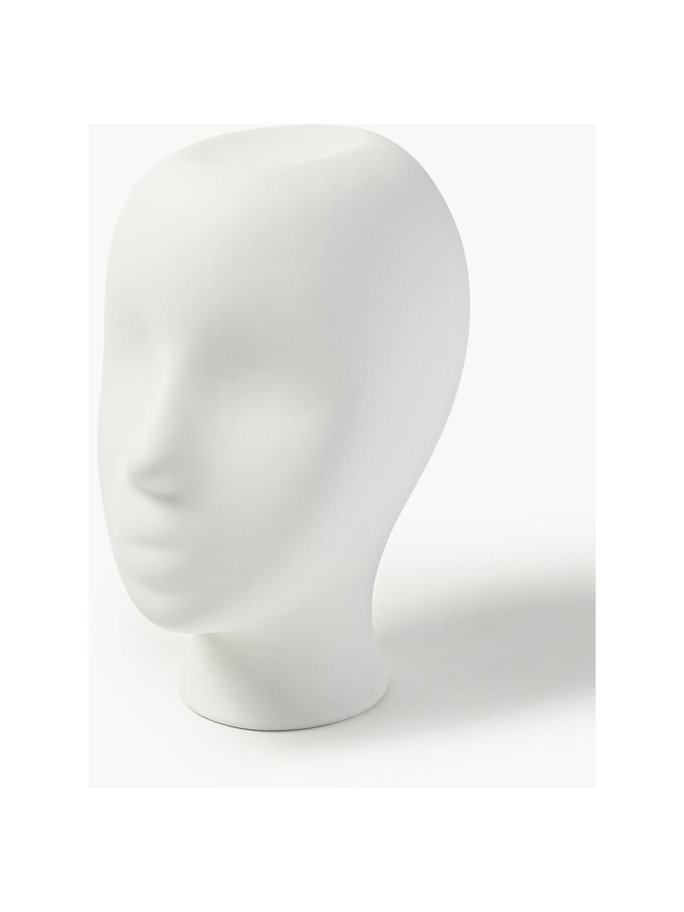 Designová porcelánová váza Headed, V 25 cm, Porcelán, Tlumeně bílá, Š 20 cm, V 25 cm