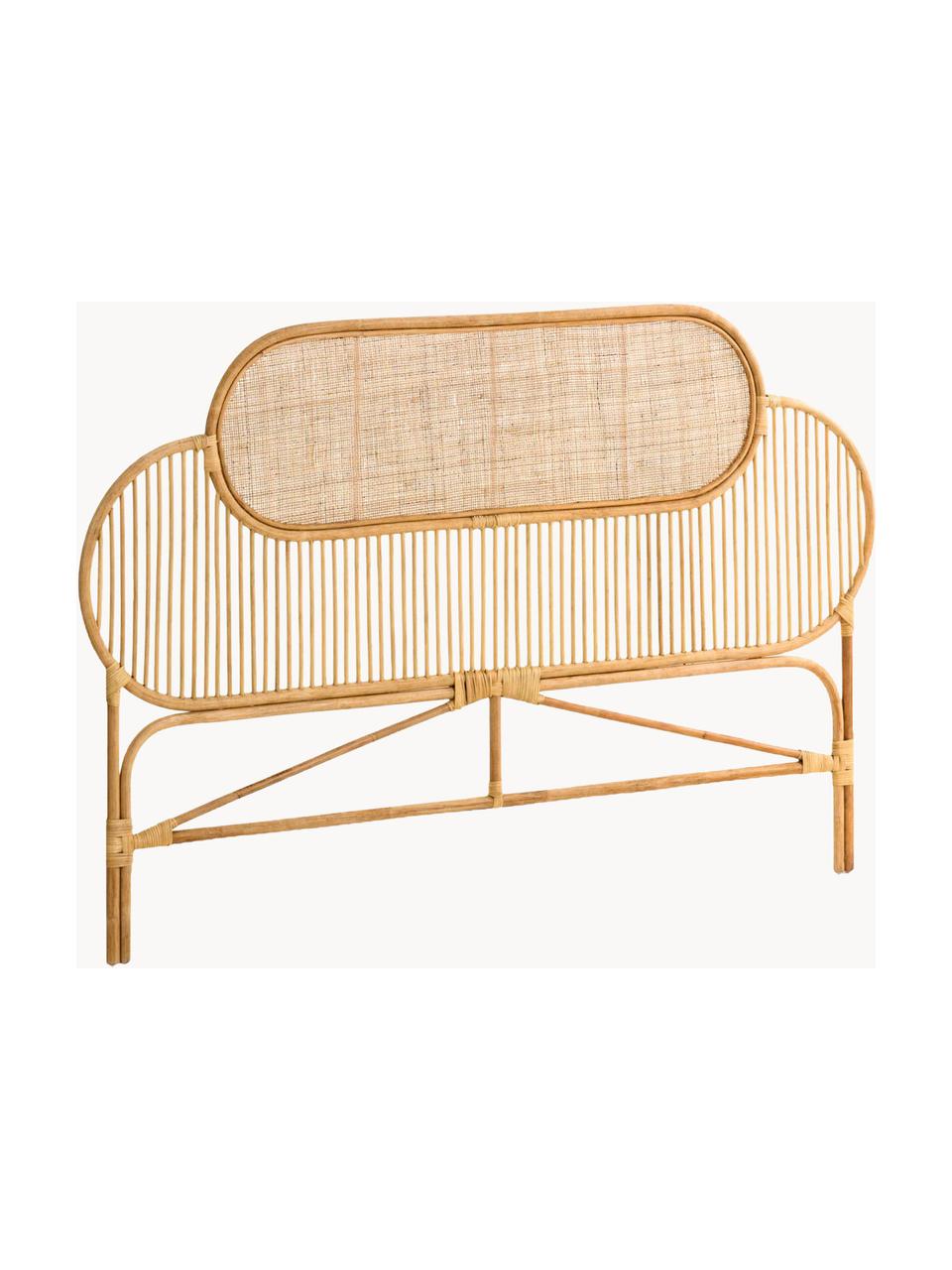 Zagłówek do łóżka z rattanu Lalita, Blat: wiklina rattanowa, Rattan, S 170 x D 120 cm