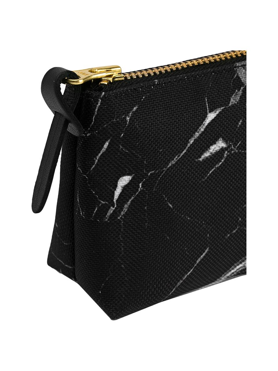 Plumier noir Marble, Polyester, cuir, Noir, larg. 22 x haut. 9 cm