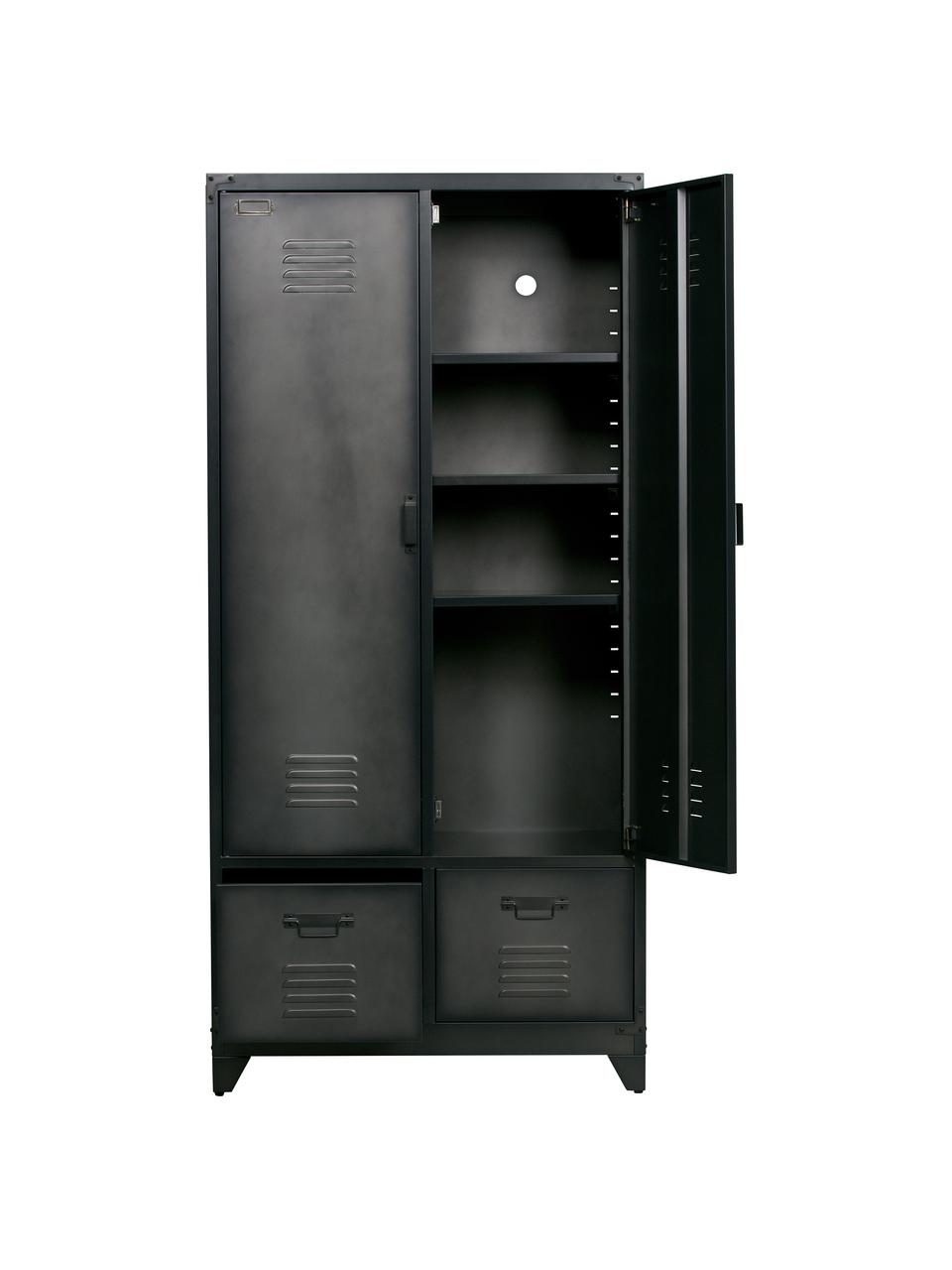 Armoire noire en métal Wonen, Noir