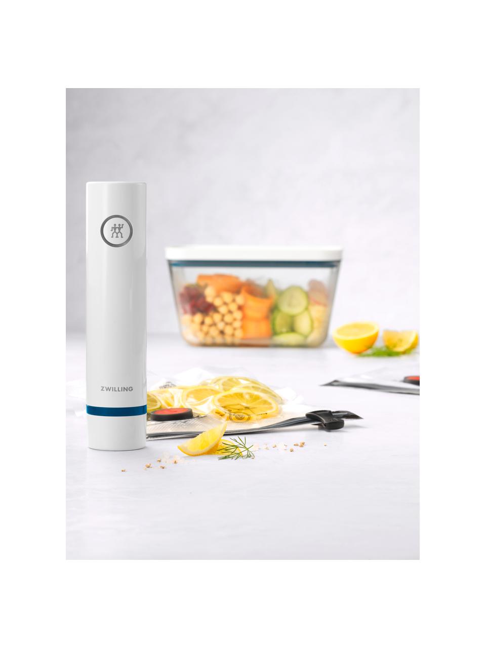Vakuum Starterset Fresh & Save aus Glas, 7-tlg., Box: Glas, Behälter: Kunststoff, Weiß, Set mit verschiedenen Größen