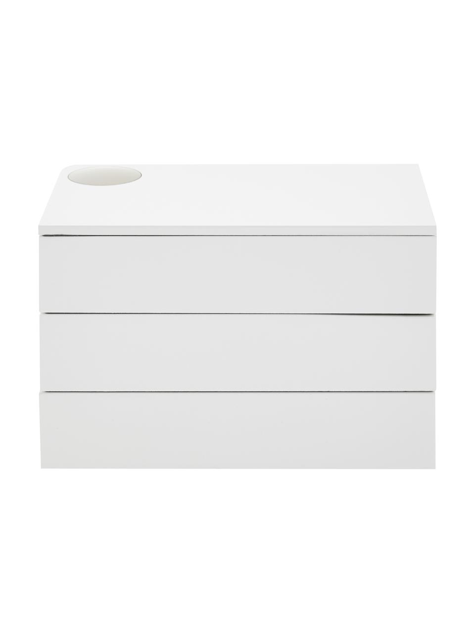 Schmuckbox Spindle, Buchenholz, lackiert, Weiß, B 19 x H 13 cm