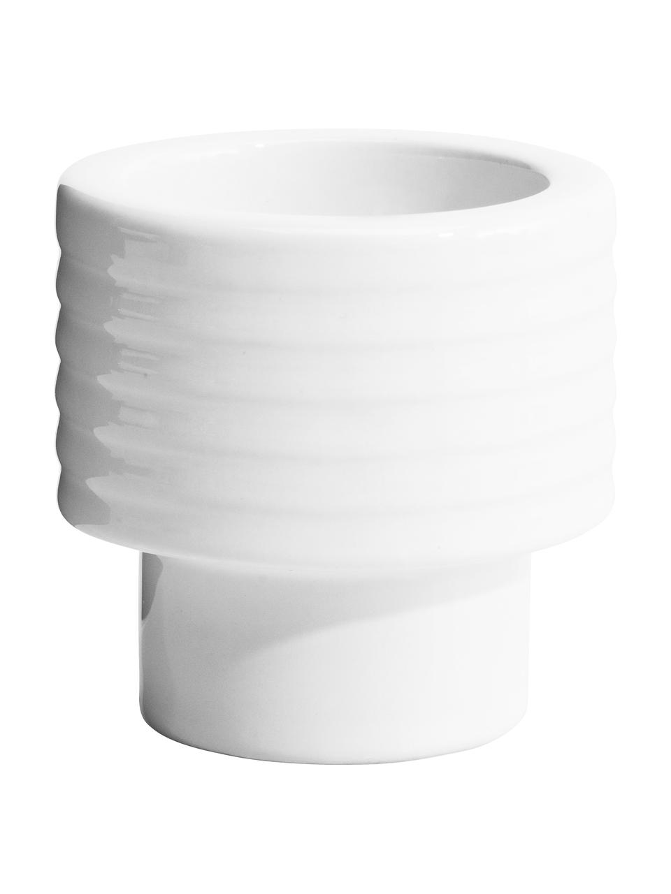 Coquetier grès cérame blanc Column, 6 pièces, Grès cérame, Blanc, Ø 6 x haut. 6 cm