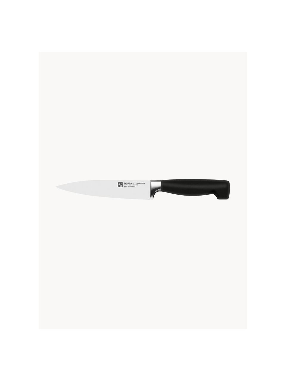 Fleischmesser Four Star, Griff: Kunststoff, Silberfarben, Schwarz, L 29 cm