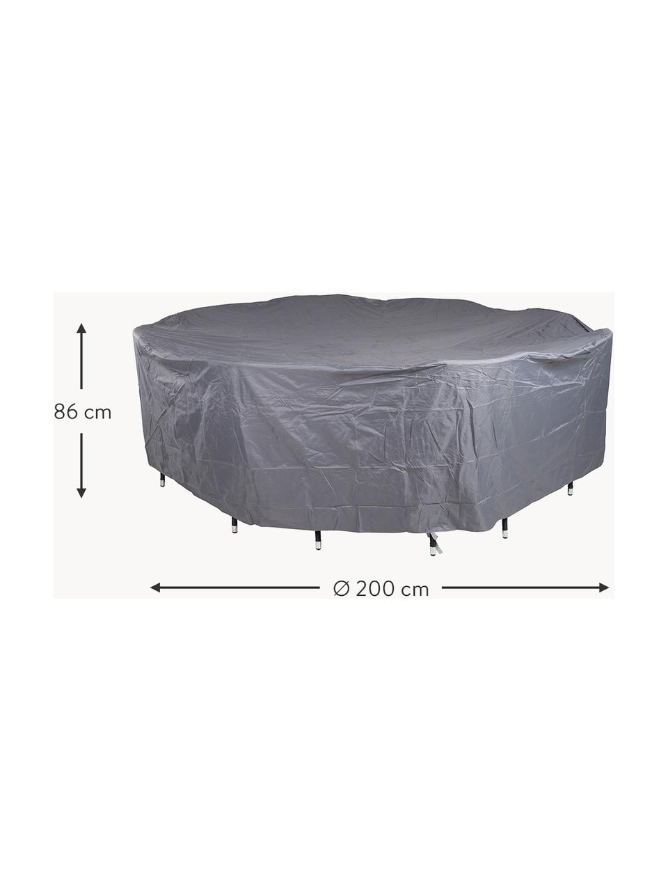 Gartenmöbel-Abdeckplane Patio, 100 % Polyester, Dunkelgrau, Ø 200 x H 86 cm