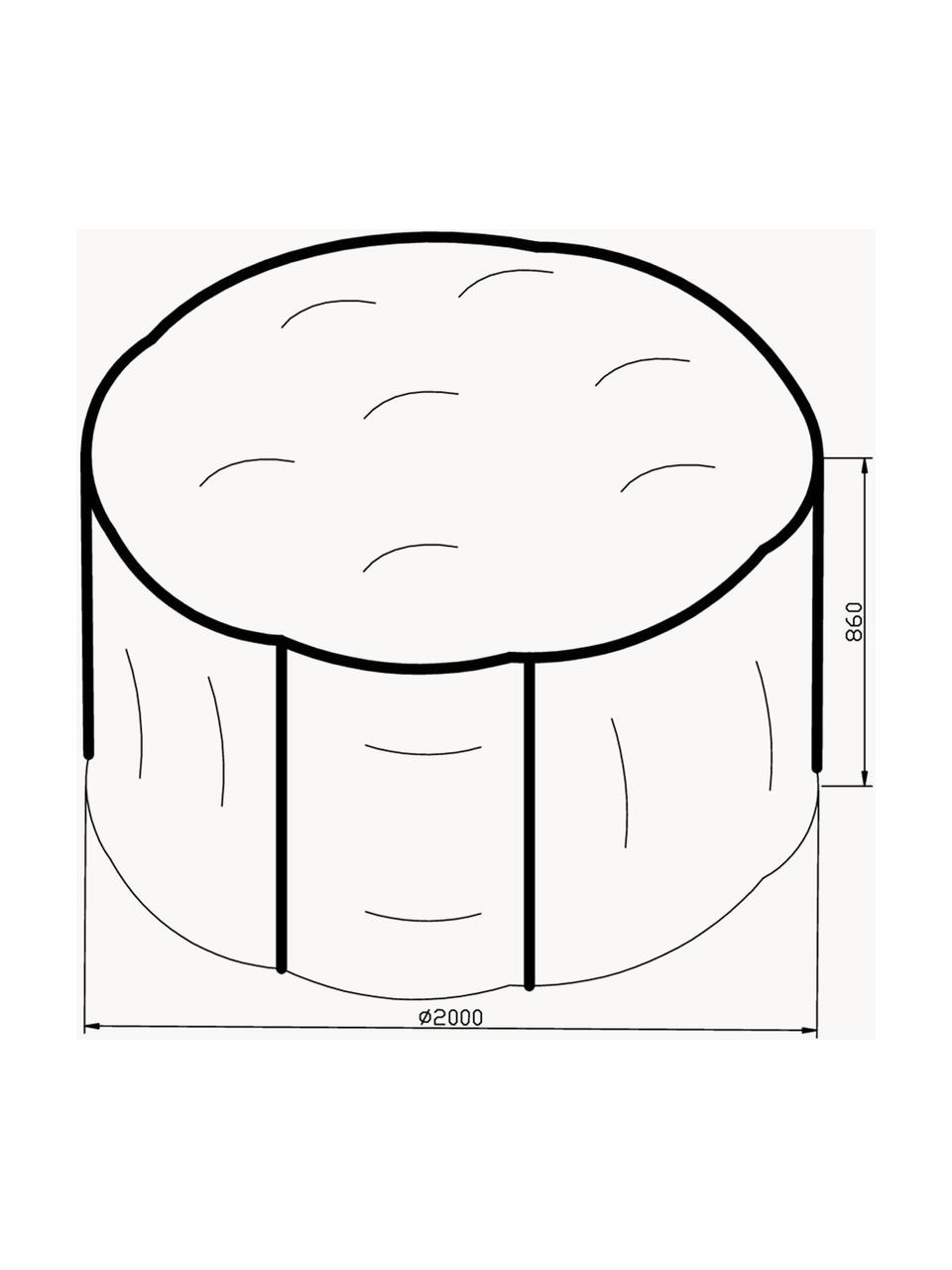 Plandeka na meble ogrodowe Patio, 100% poliester, Ciemny szary, Ø 200 x W 86 cm