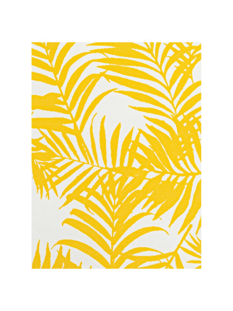 Vonkajší vankúš s listovým vzorom Gomera, 100 % polyester, Žltá, Š 45 x D 45 cm