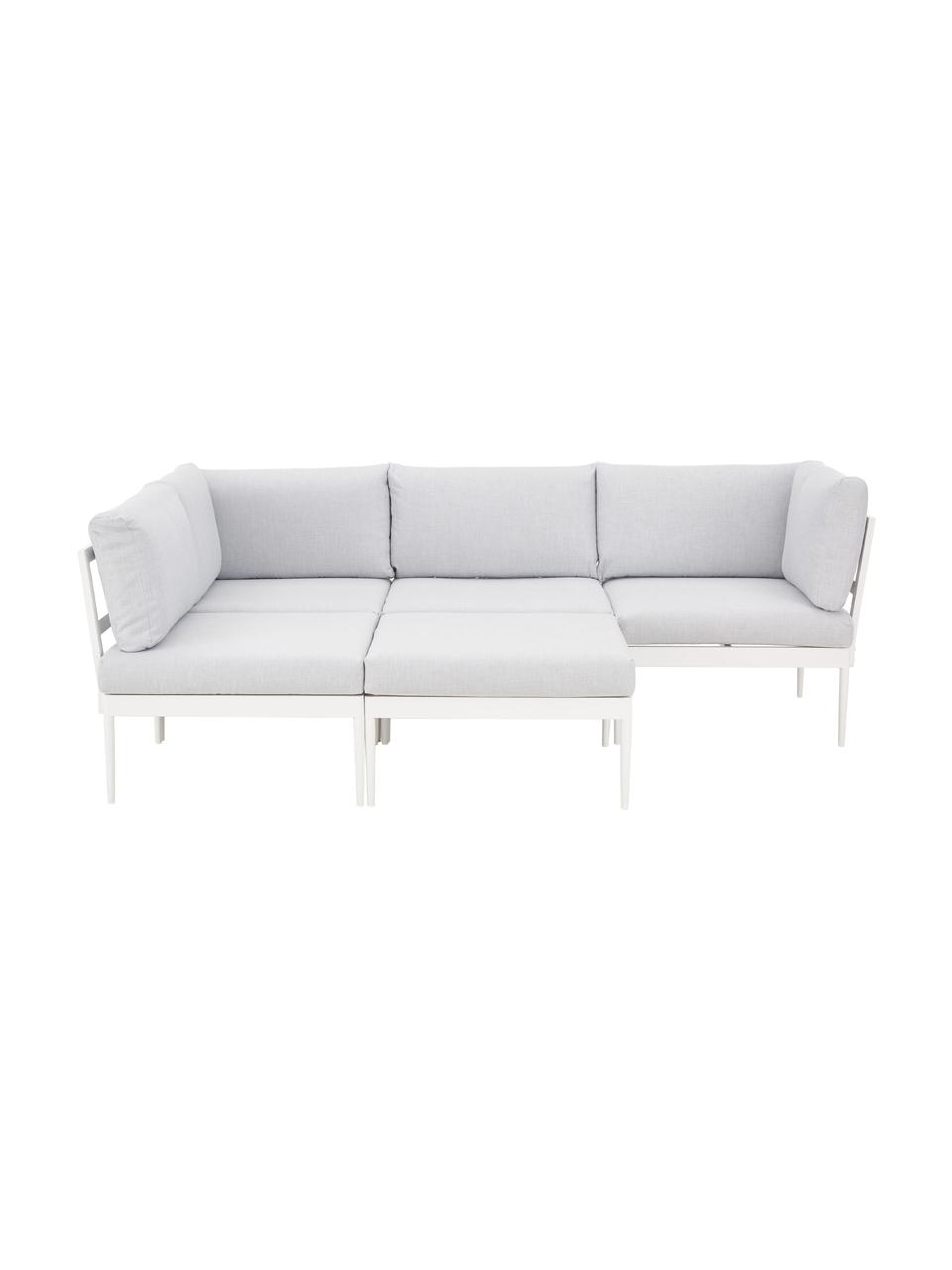 Set lounge modular para exterior Acton, Tapizado: 100% poliéster Alta resis, Estructura: metal con pintura en polv, Gris, An 226 x F 148 cm