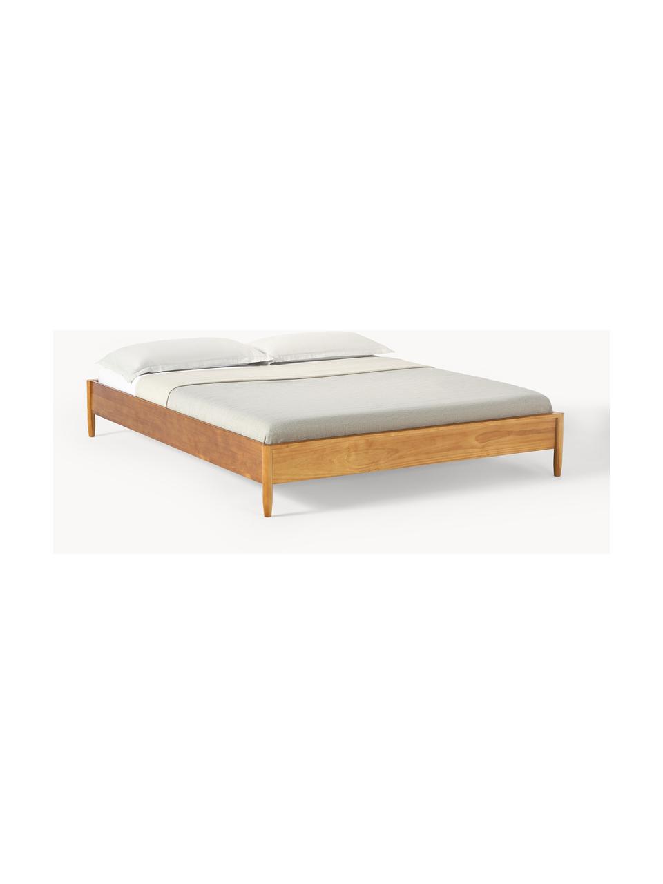 Houten bed Windsor van grenenhout, Massief grenenhout, FSC-gecertificeerd, Grenenhout, licht, B 160 x L 200 cm