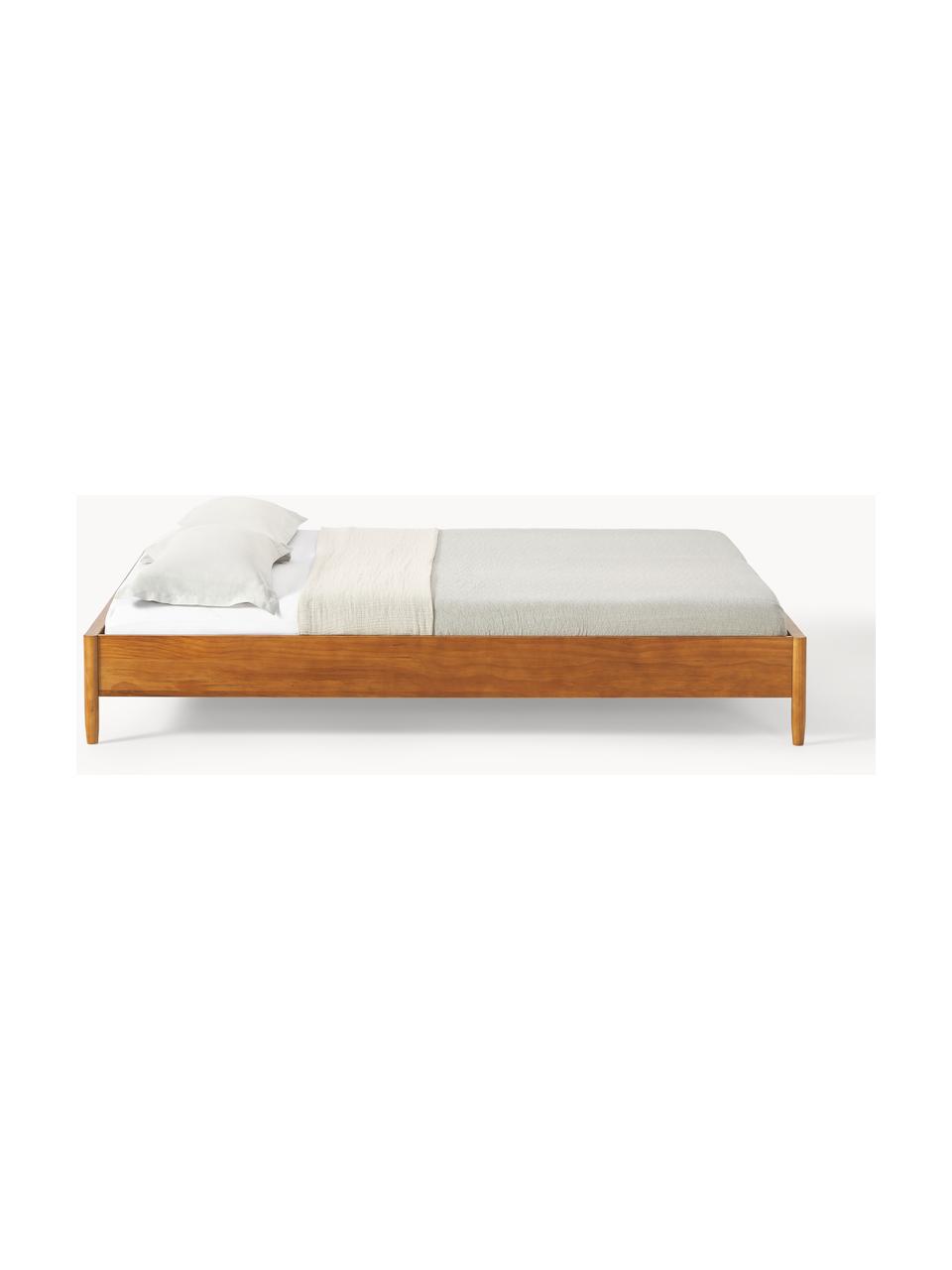 Cama de madera de pino Windsor, Madera de pino macizo, certificado FSC, Madera de pino clara, An 160 x L 200 cm