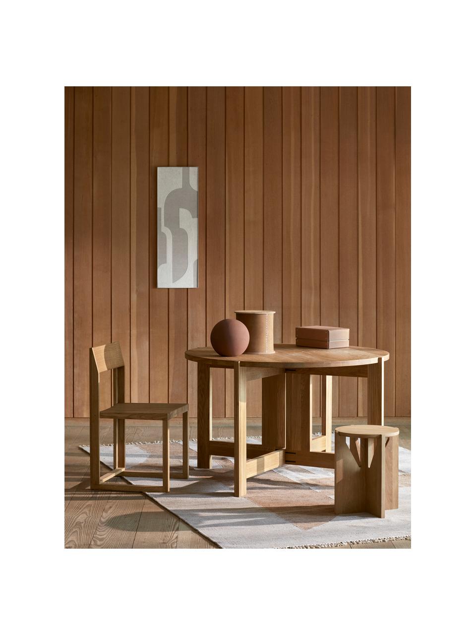 Holzstuhl Outline aus Eichenholz, Eichenholz, geölt, FSC-zertifiziert, Eichenholz, B 46 x T 46 cm