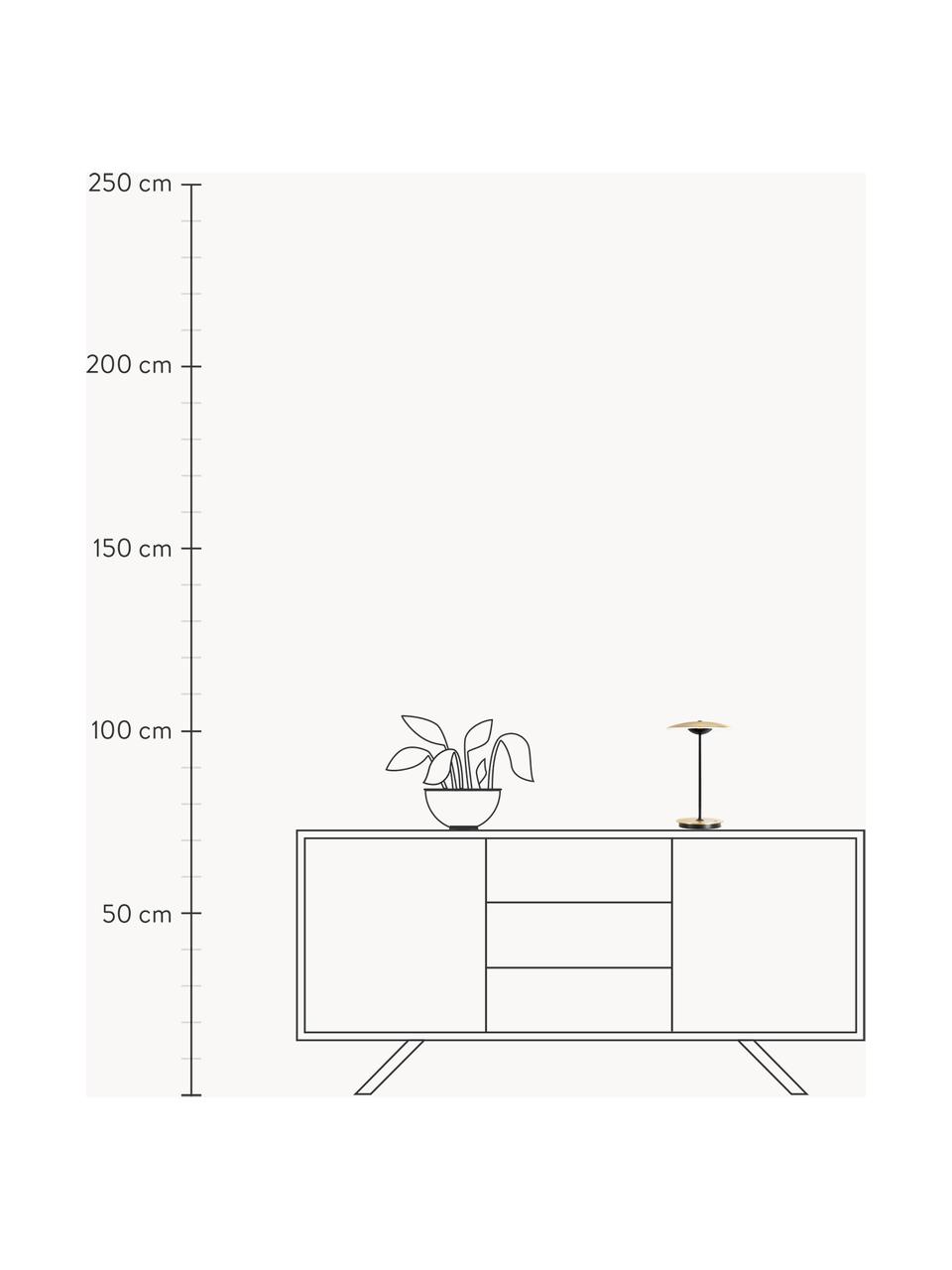 Mobile LED-Tischlampe Ginger, dimmbar, Goldfarben, Weiss, Schwarz, Ø 20 x H 30 cm