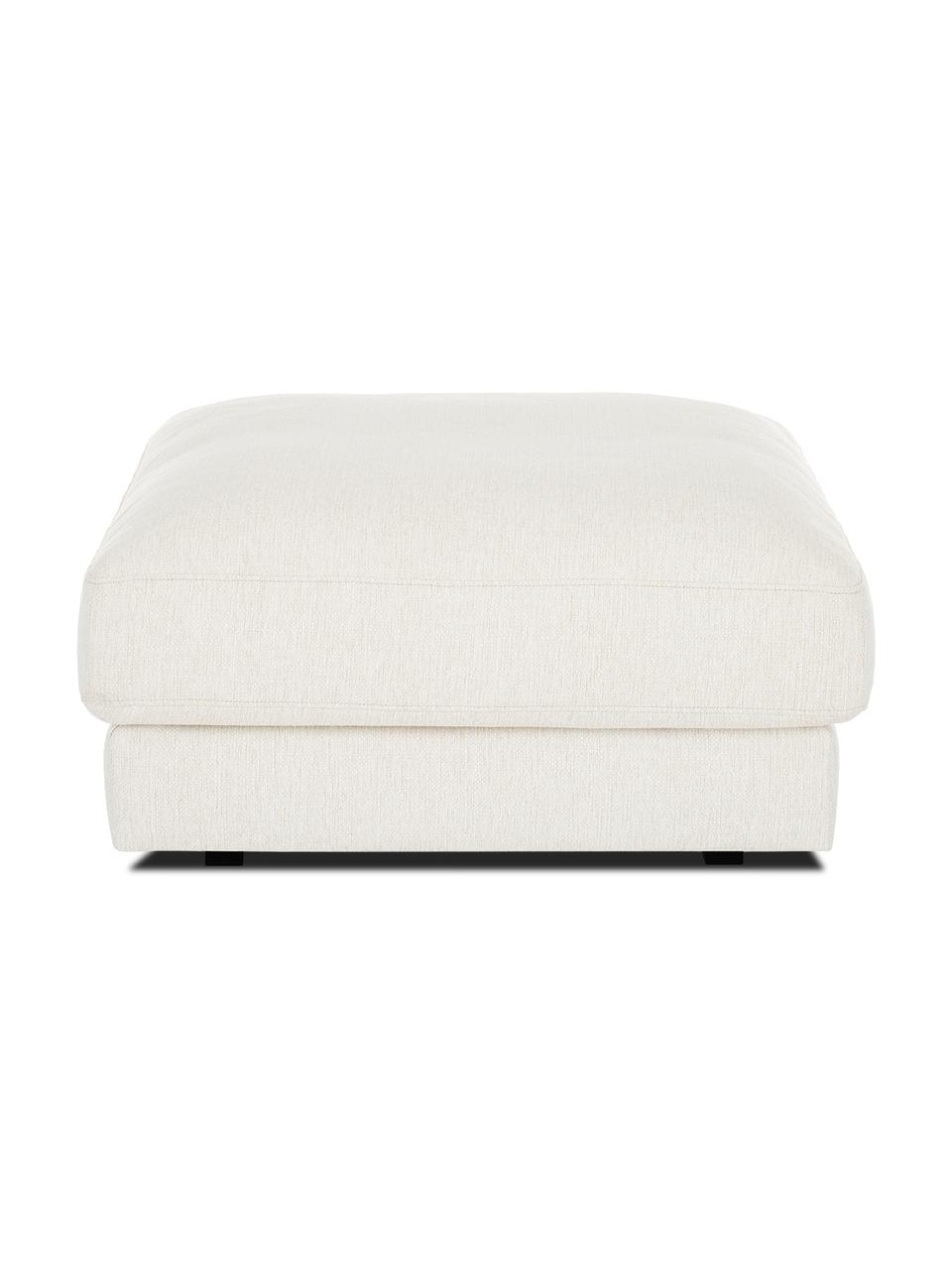 Sofa-Hocker Tribeca, Bezug: 100 % Polyester Der hochw, Gestell: Massives Kiefernholz, Webstoff Cremeweiss, B 80 x T 80 cm