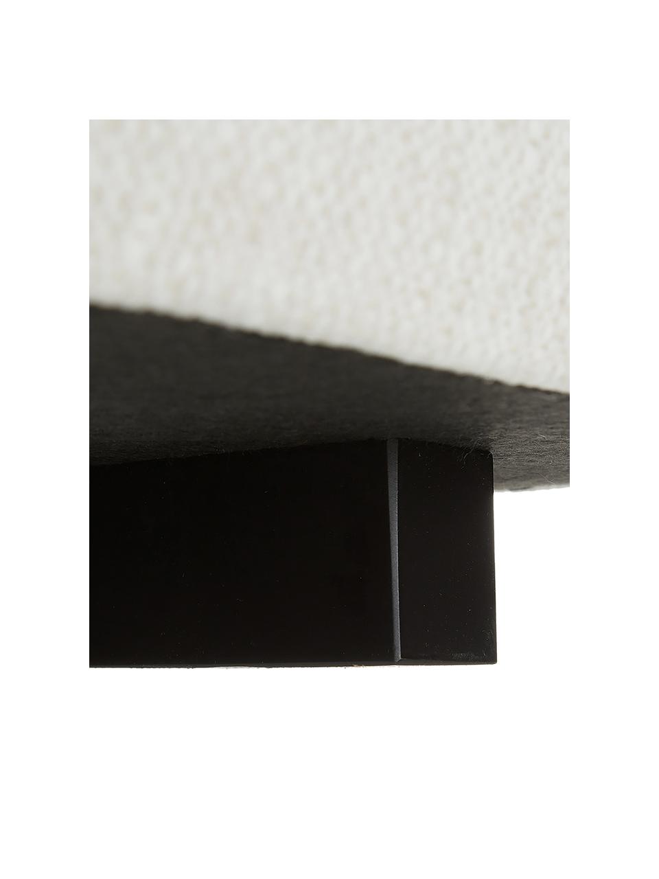 Sofa-Hocker Tribeca, Bezug: 100 % Polyester Der hochw, Gestell: Massives Kiefernholz, Füße: Massives Buchenholz, lack, Webstoff Cremeweiß, B 80 x T 80 cm