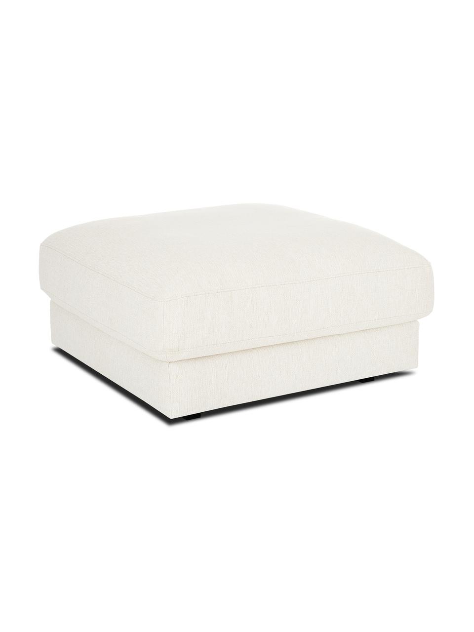 Puf Tribeca, Tapicerka: 100% poliester Dzięki tka, Stelaż: lite drewno sosnowe, Nogi: lite drewno bukowe, lakie, Beżowa tkanina, S 80 x W 40 cm