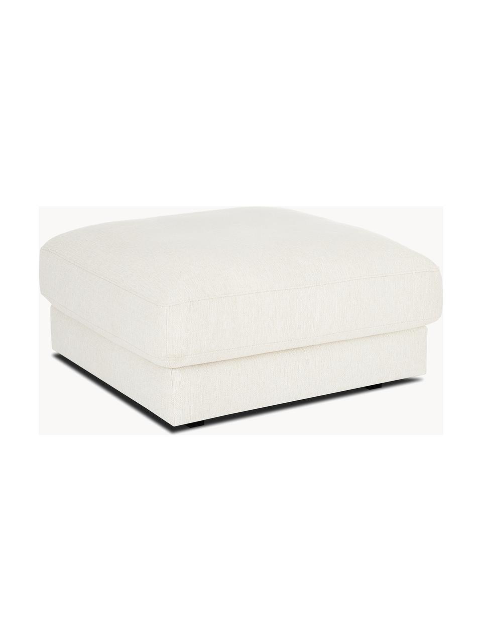 Sofa-Hocker Tribeca, Bezug: 100 % Polyester Der hochw, Gestell: Massives Kiefernholz, Webstoff Cremeweiss, B 80 x T 80 cm