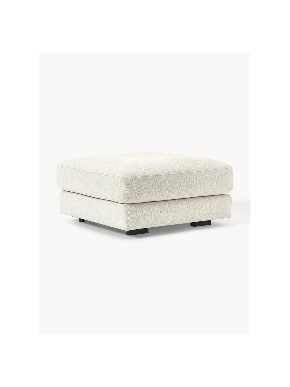 Pouf Tribeca, Tissu blanc crème, larg. 80 x prof. 80 cm